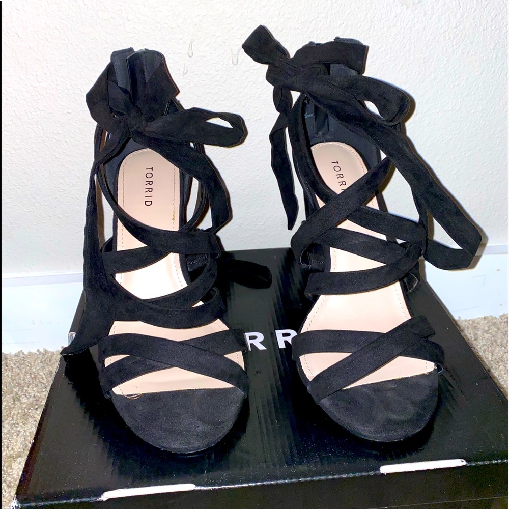Torrid Laced/ribbon wrap around heels